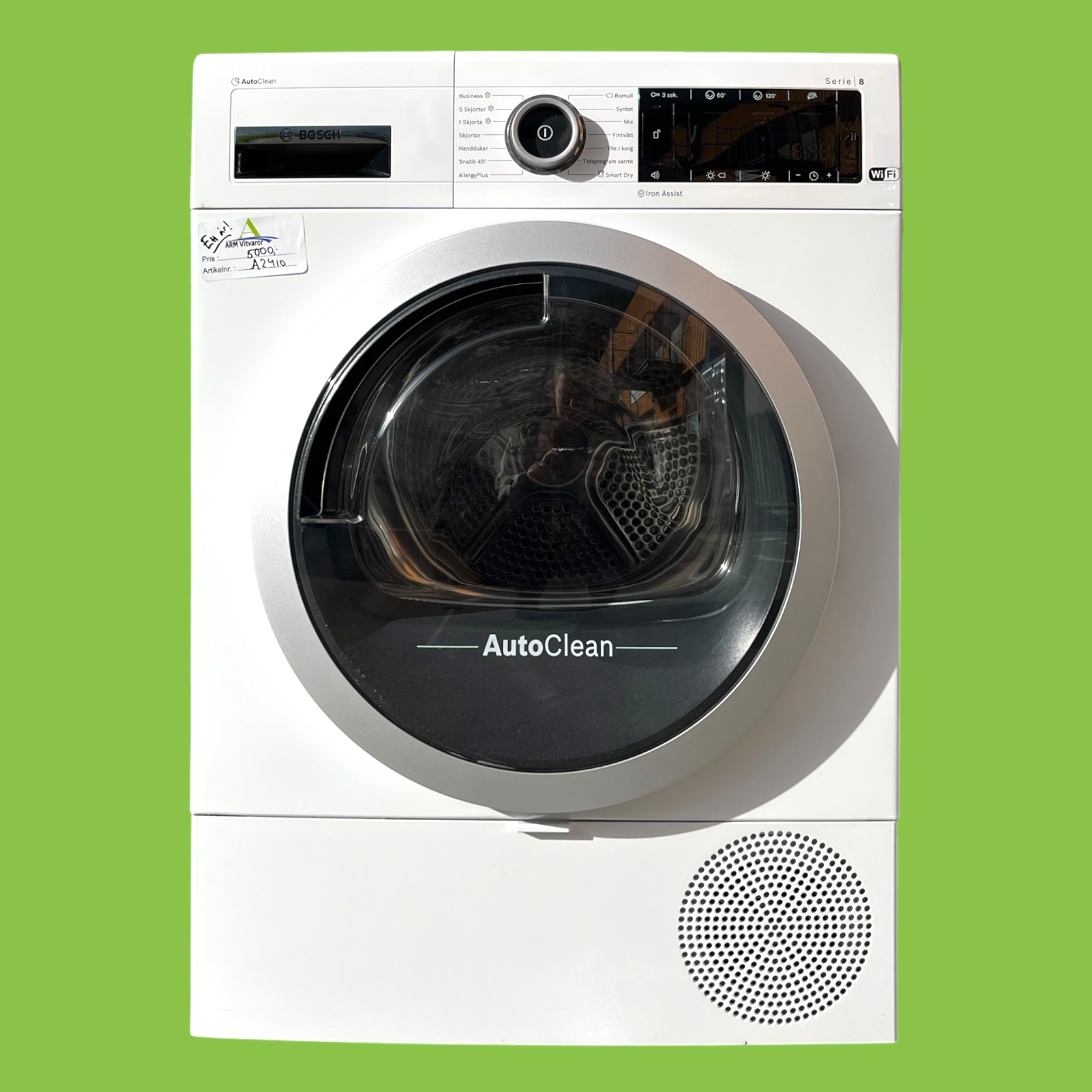 IMG_3012 Smart Torktumlare 9 kg Bosch Serie 6 AutoClean WTX8HKB9SN - Bild 1