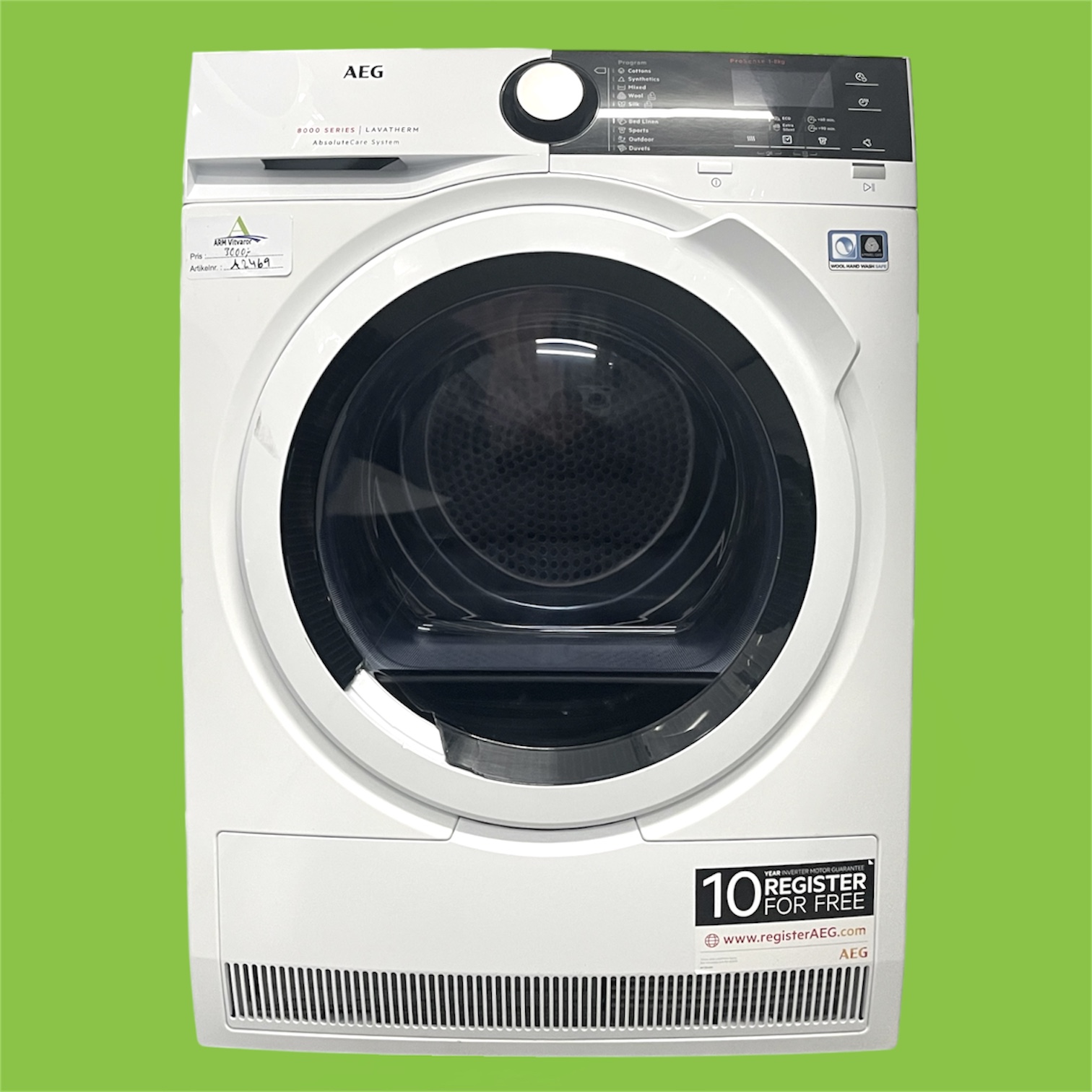 IMG_7533 Torktumlare 8 kg kg AEG AbsoluteCare Serie 8000 T8DEM842E - Bild 1