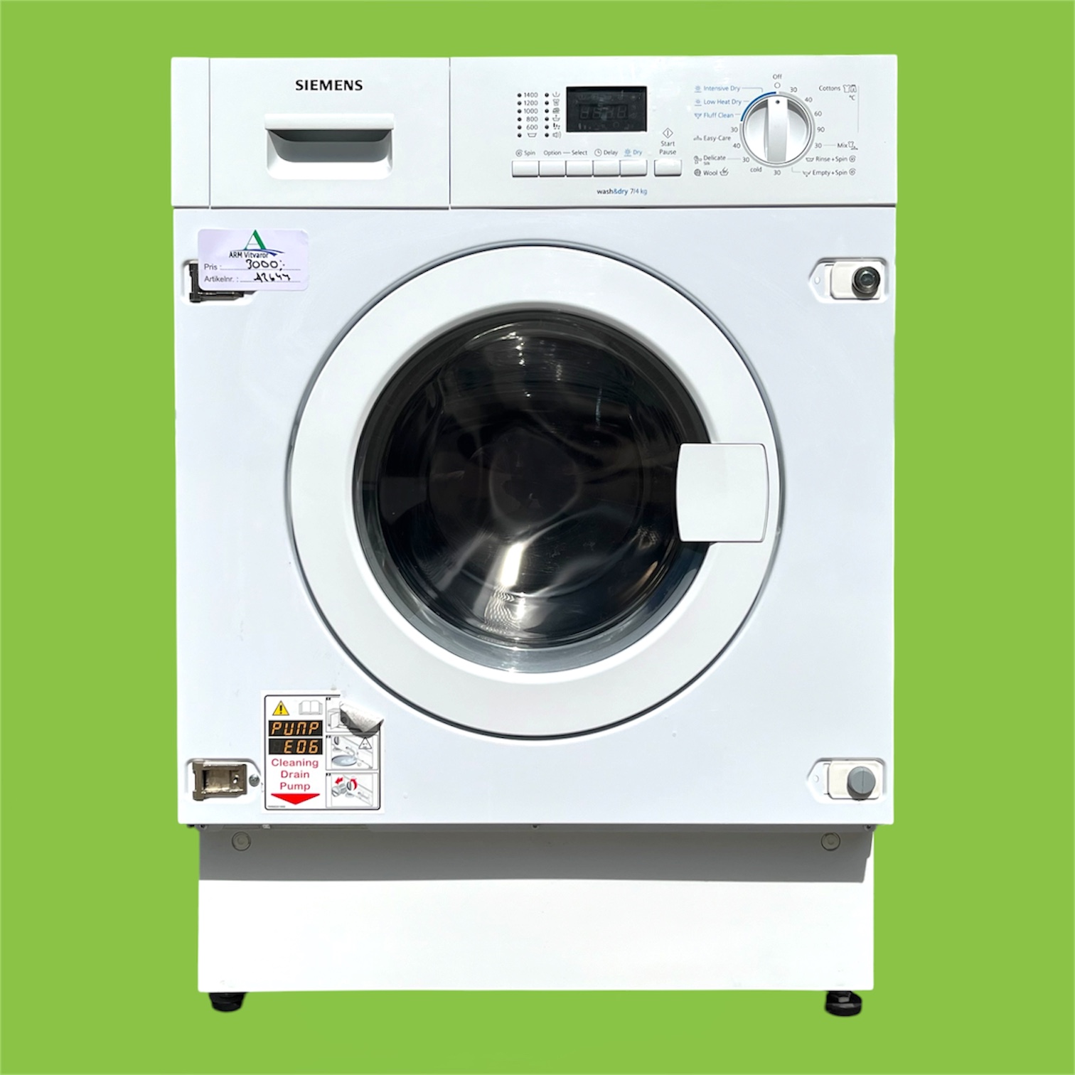 Photoroom_20260603_162500 Integrerad Kombinerad Tvätt Tork 7 kg Siemens iQ300 WK14D321EU - Bild 1