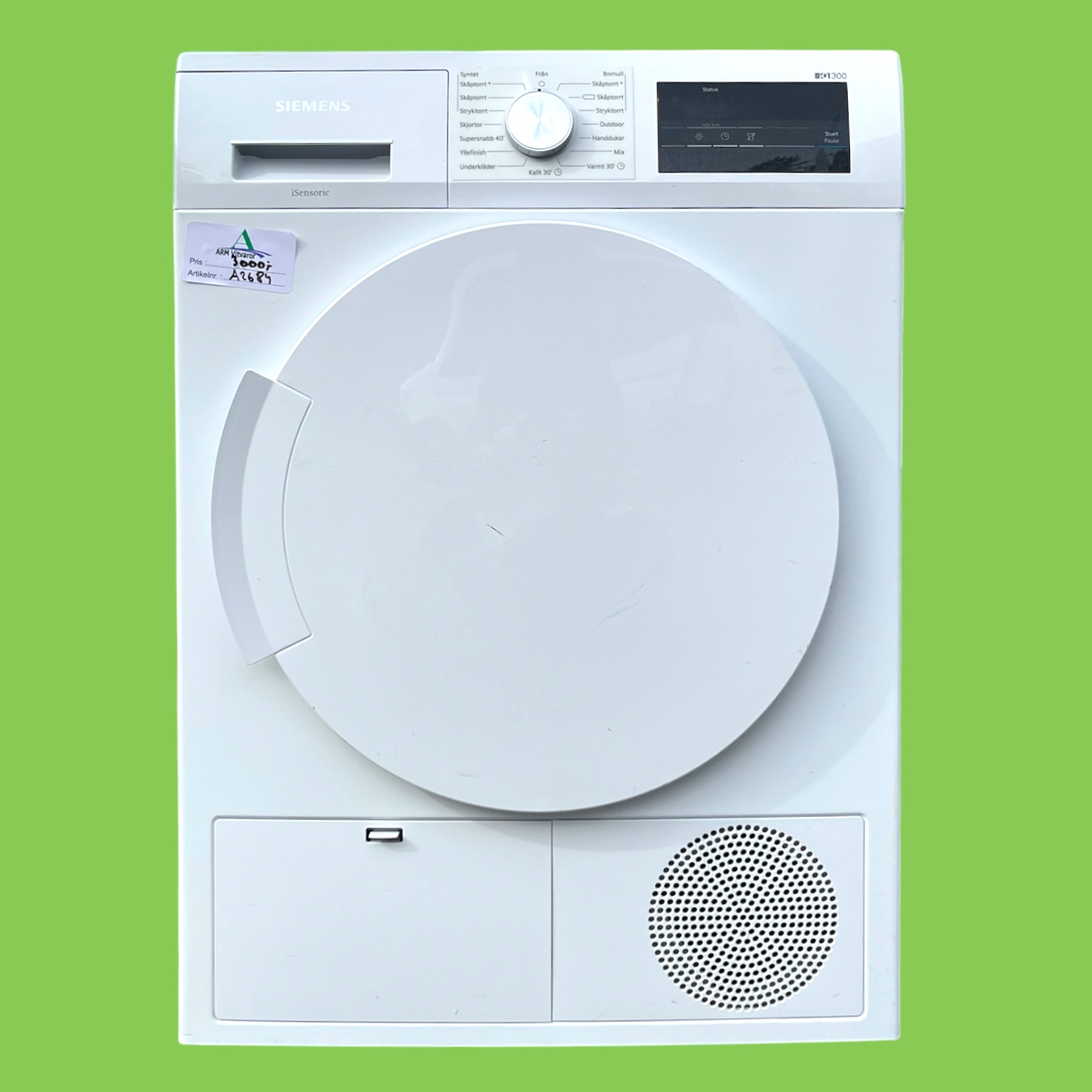 Photoroom_20260828_160604 (1) Torktumlare 7 kg Siemens iQ300 WT43H0L7DN - Bild 1
