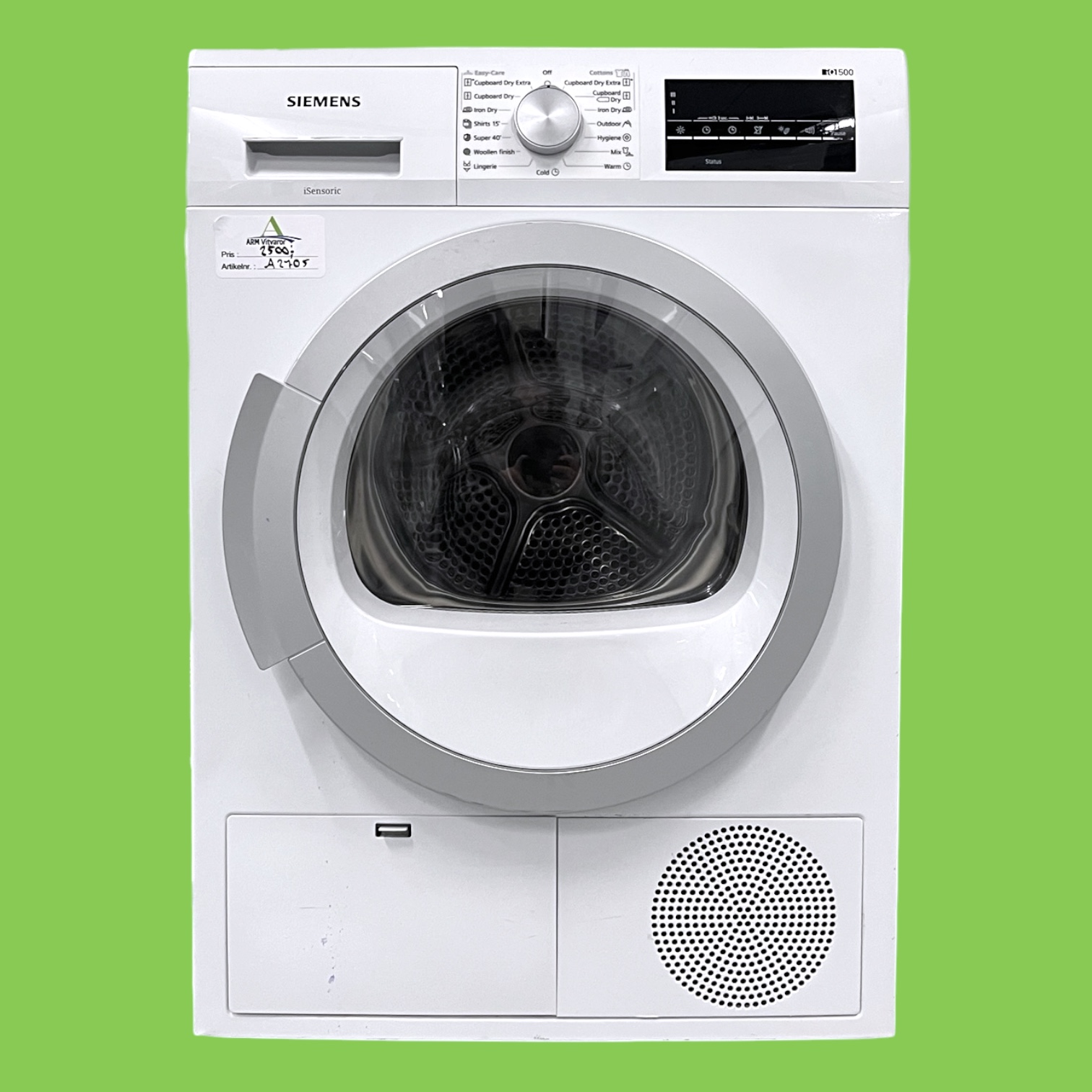 Photoroom_20261029_142353 Torktumlare 7 kg Siemens iQ500 WT46G407DN - Bild 1